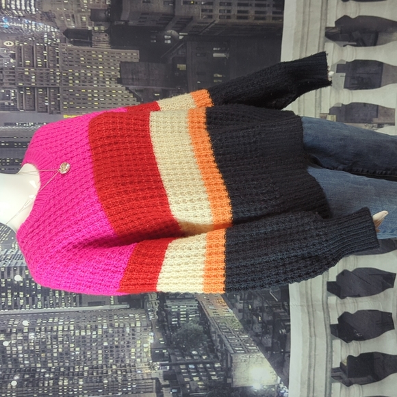 Universal Thread sz M Colorful Striped Sweater - Picture 3 of 5